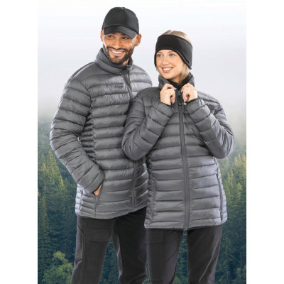 Hoodless recycled quilted jacket
